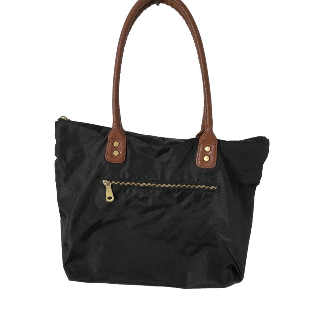 Old Navy Black and Brown Tote Bag with Durable Fabric
